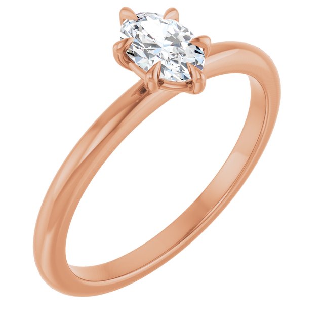 oval-10K Rose gold