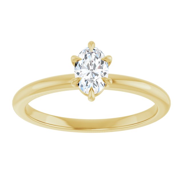 oval-10K Yellow gold