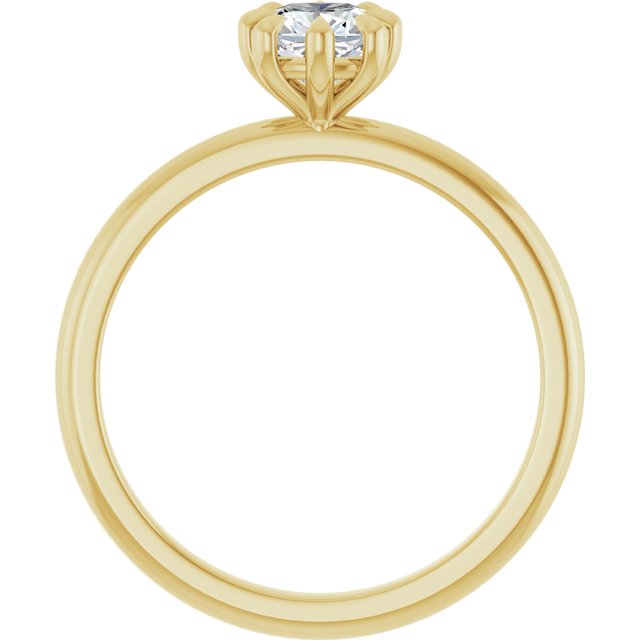 cushion-14K Yellow gold