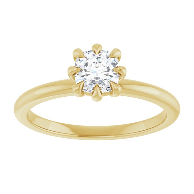 cushion-14K Yellow gold