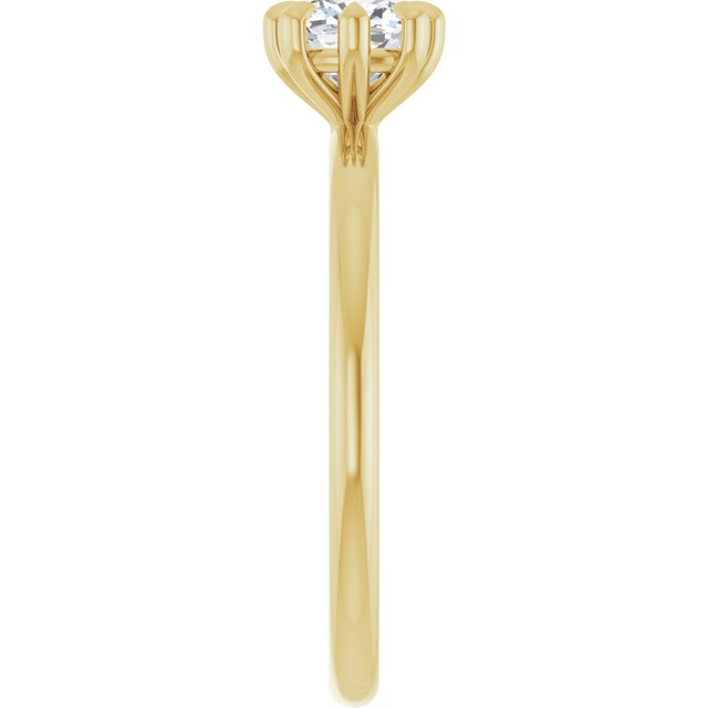cushion-14K Yellow gold