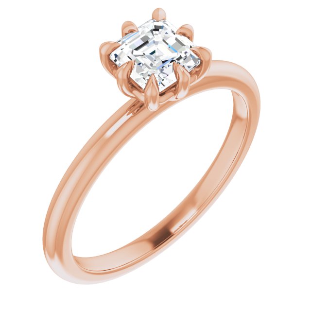 asscher-10K Rose gold