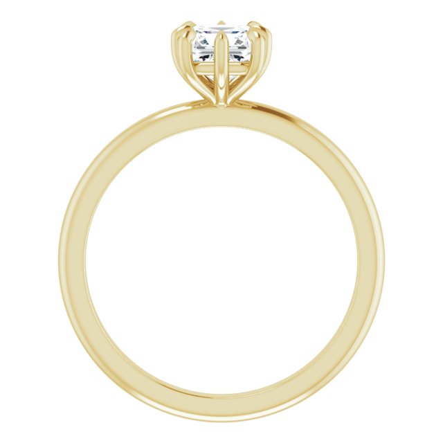 asscher-14K Yellow gold