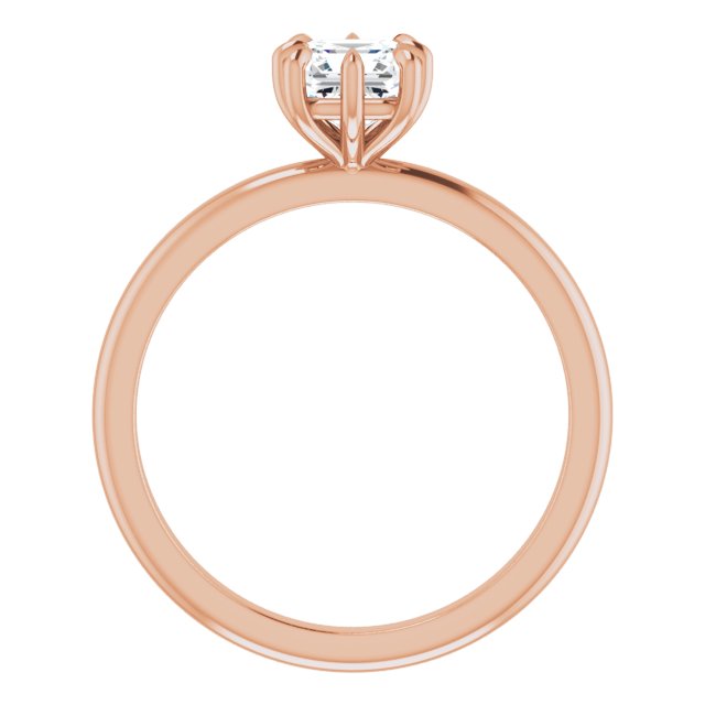 asscher-18K Rose gold