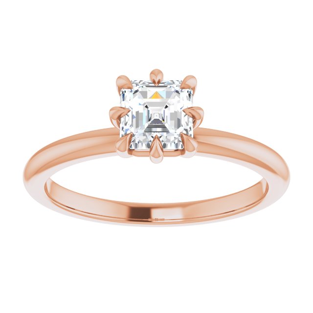 asscher-18K Rose gold
