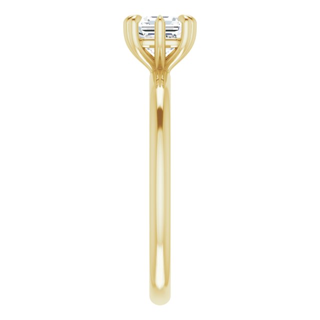asscher-10K Yellow gold