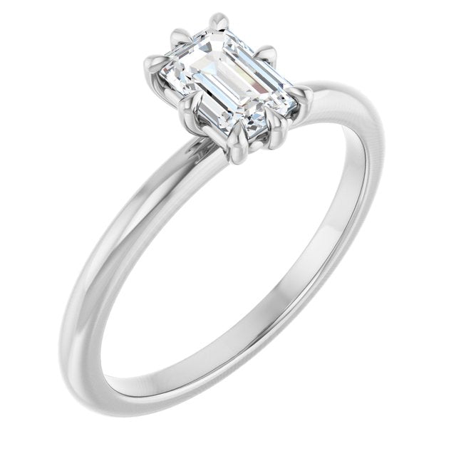 emerald-10K White gold