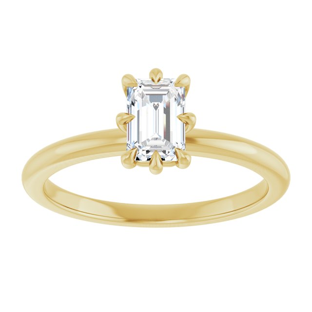 emerald-10K Yellow gold