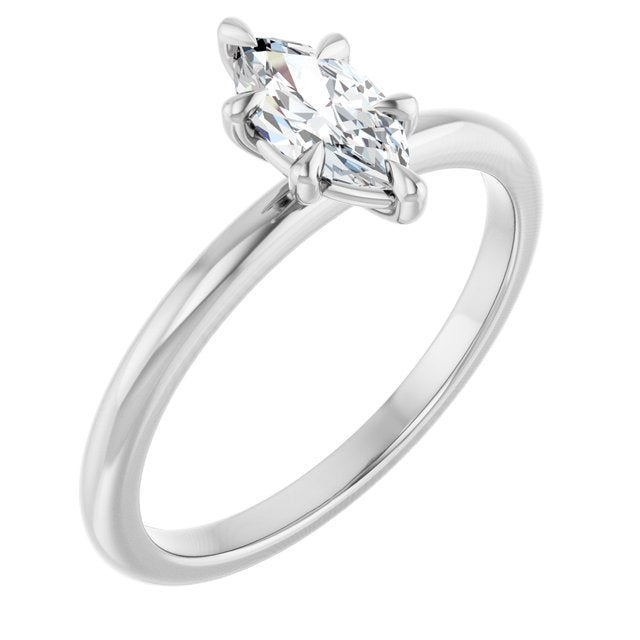 marquise-10K White gold