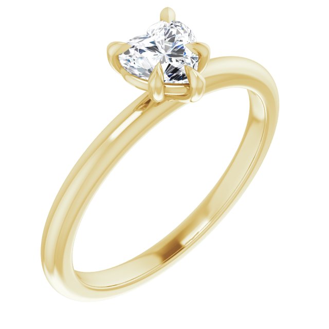 heart-10K Yellow gold