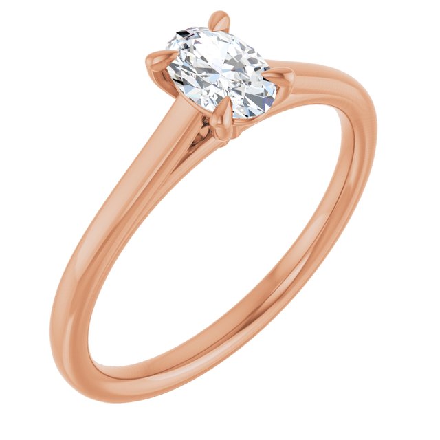 oval-14K Rose gold