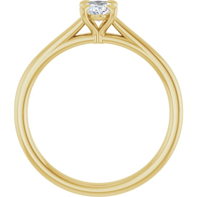 oval-18K Yellow gold