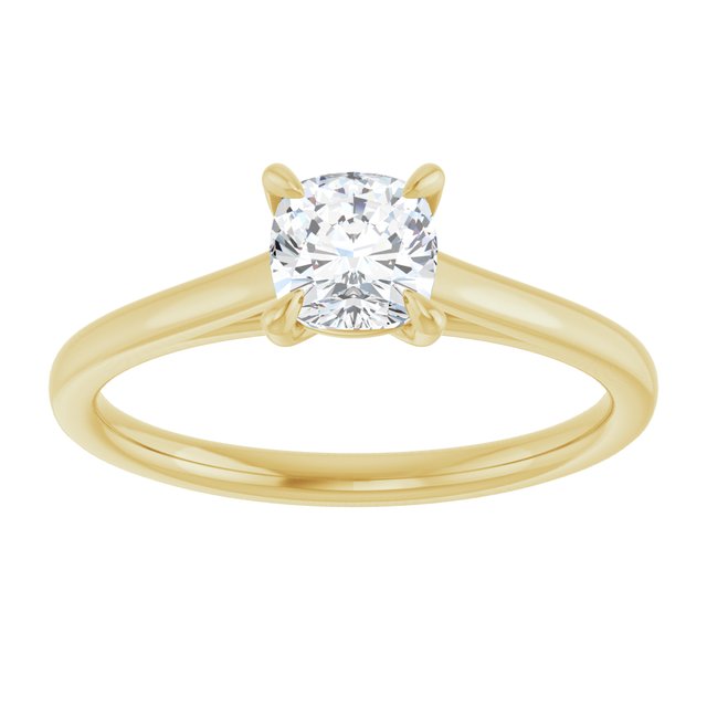 cushion-14K Yellow gold