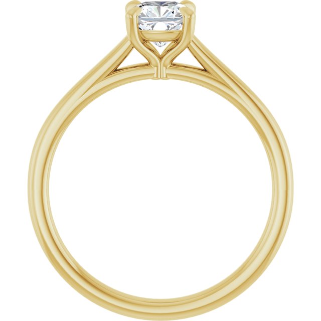 cushion-18K Yellow gold