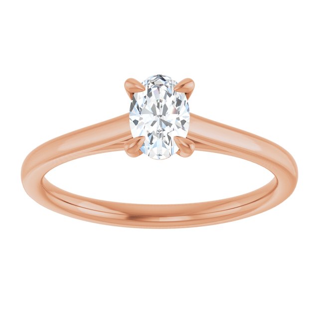 oval-14K Rose gold