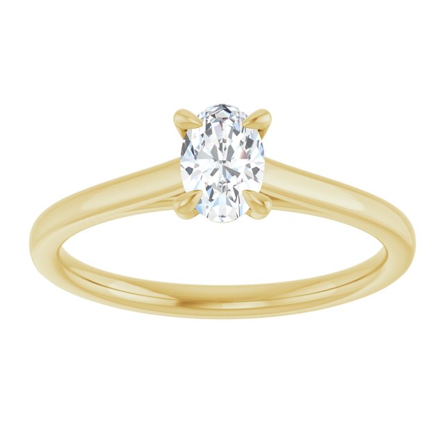 oval-14K Yellow gold