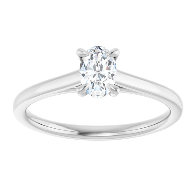 oval-18K White gold