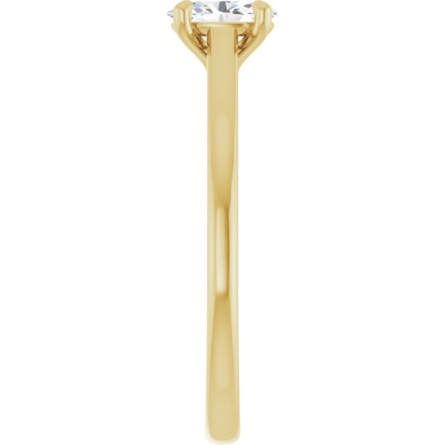oval-10K Yellow gold