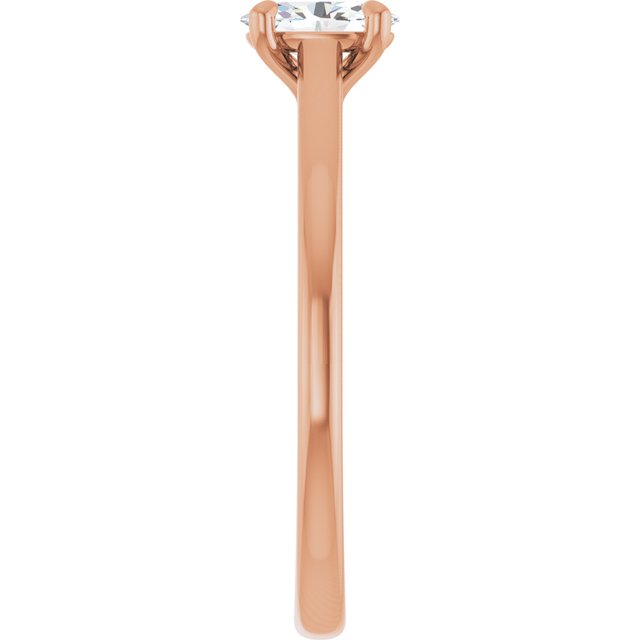 oval-10K Rose gold