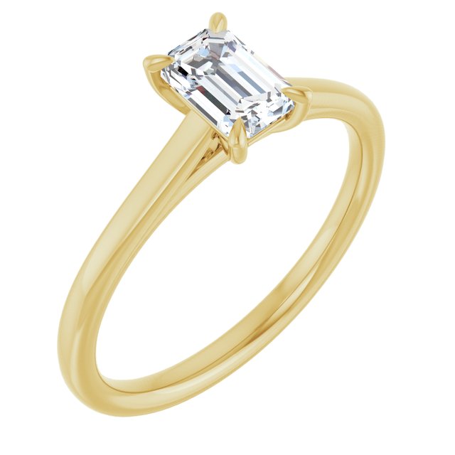 emerald-18K Yellow gold
