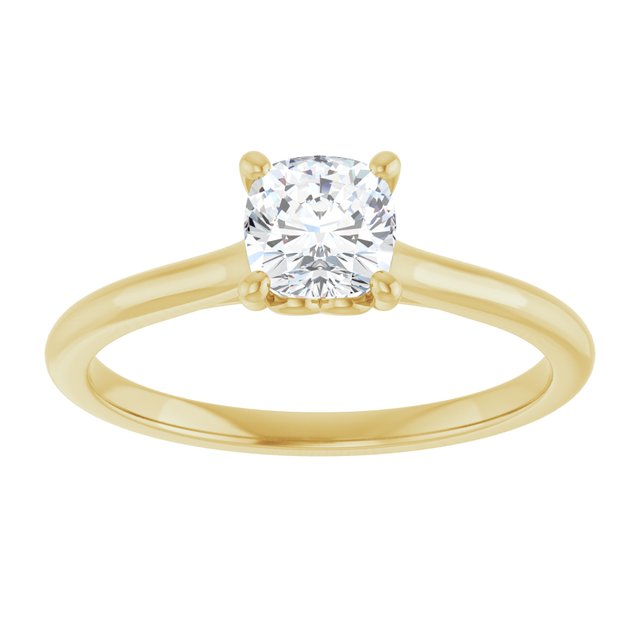 cushion-14K Yellow gold