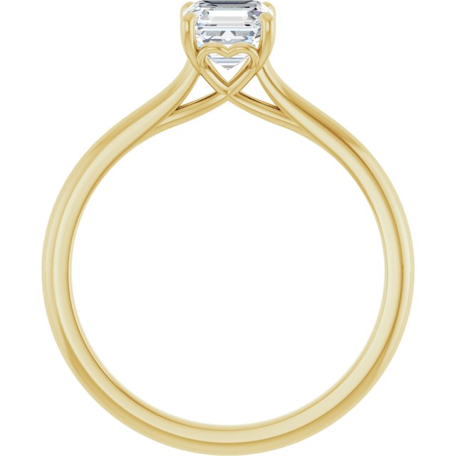 asscher-14K Yellow gold