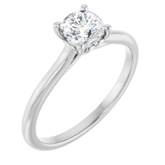 cushion-18K White gold