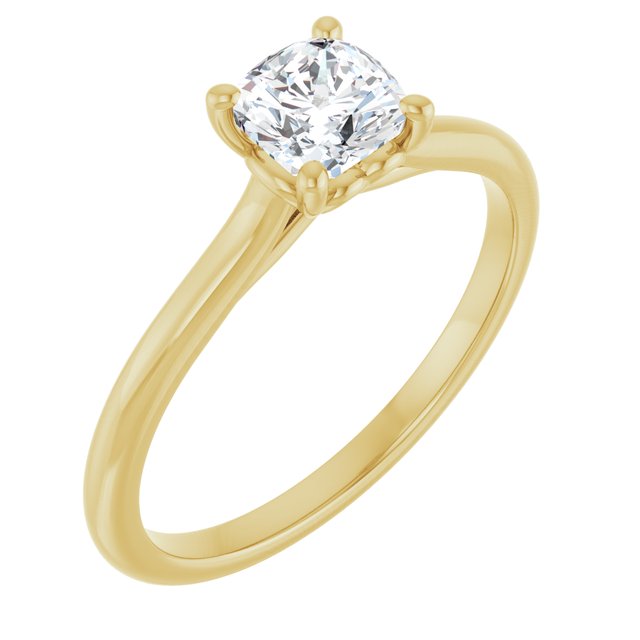 cushion-14K Yellow gold