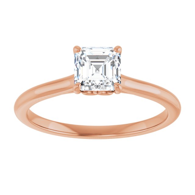 asscher-18K Rose gold