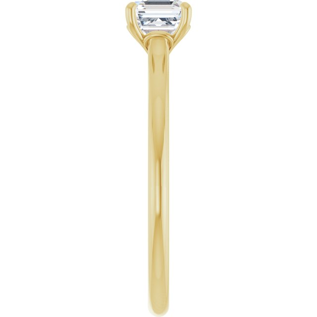 asscher-10K Yellow gold