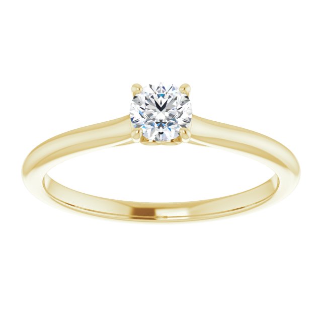round-18K Yellow gold