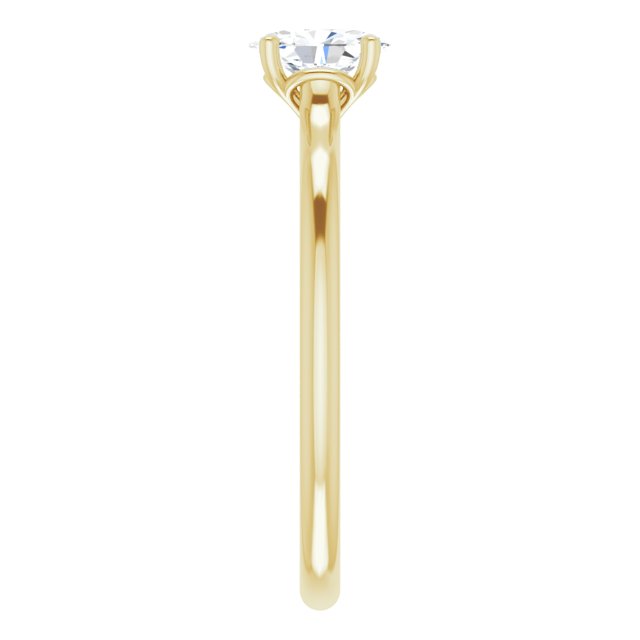 oval-10K Yellow gold