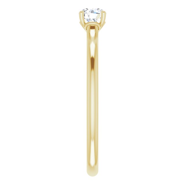 round-18K Yellow gold