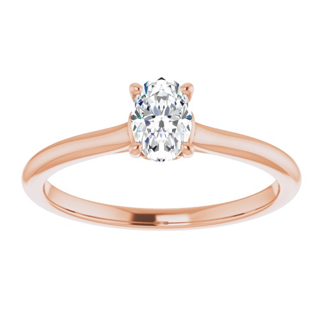 oval-10K Rose gold