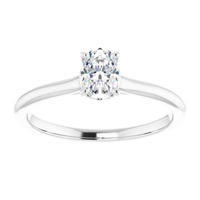 oval-14K White gold