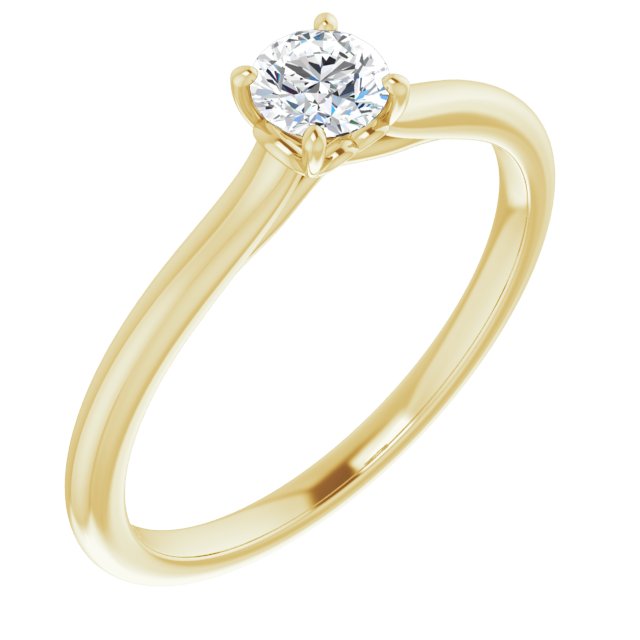 round-14K Yellow gold