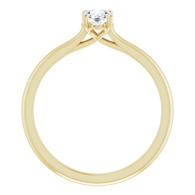 oval-10K Yellow gold