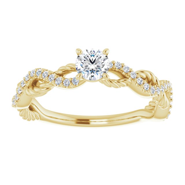 round-14K Yellow gold