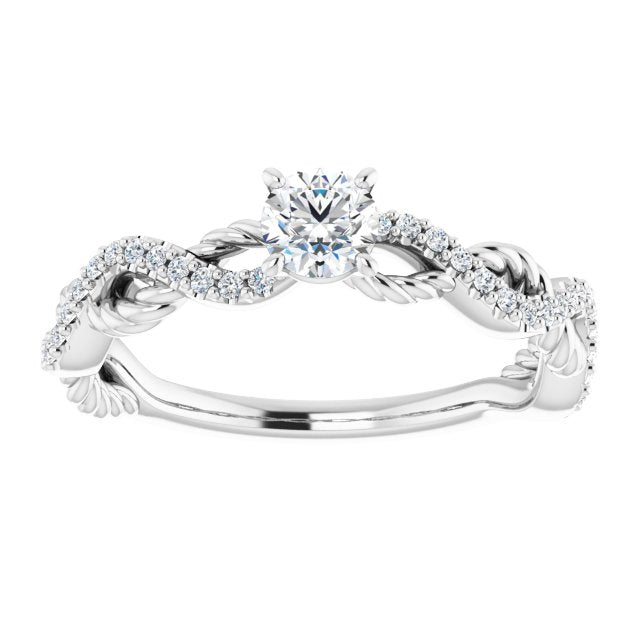 round-14K White gold