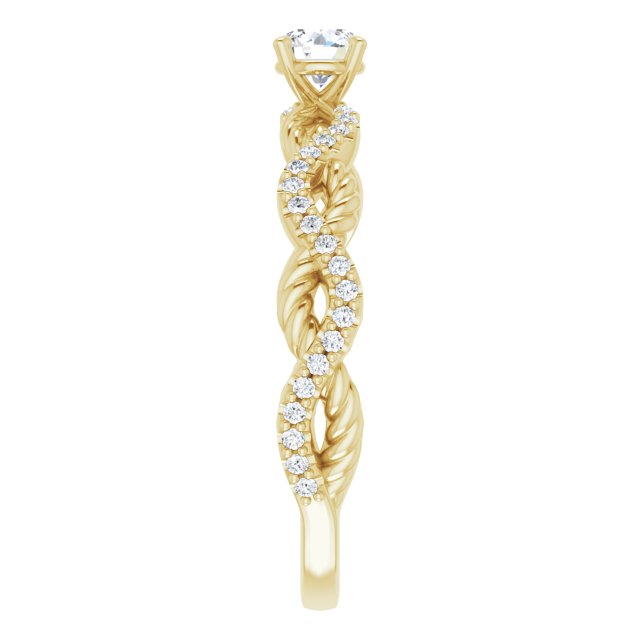 round-18K Yellow gold