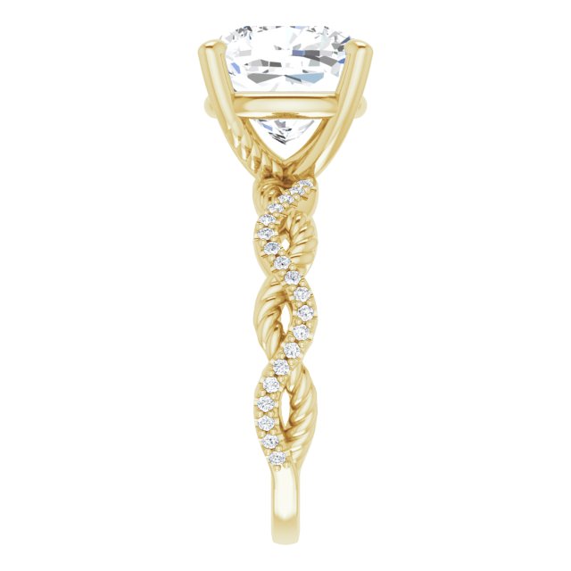 cushion-18K Yellow gold