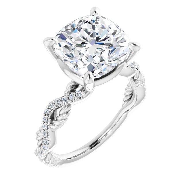 cushion-14K White gold