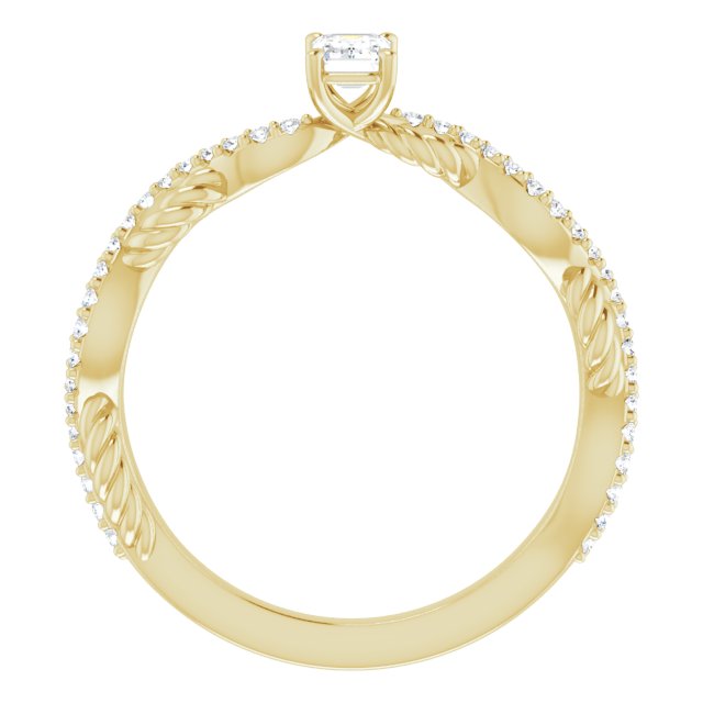 emerald-14K Yellow gold