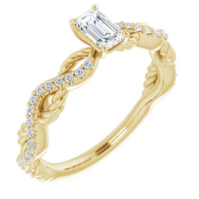emerald-10K Yellow gold