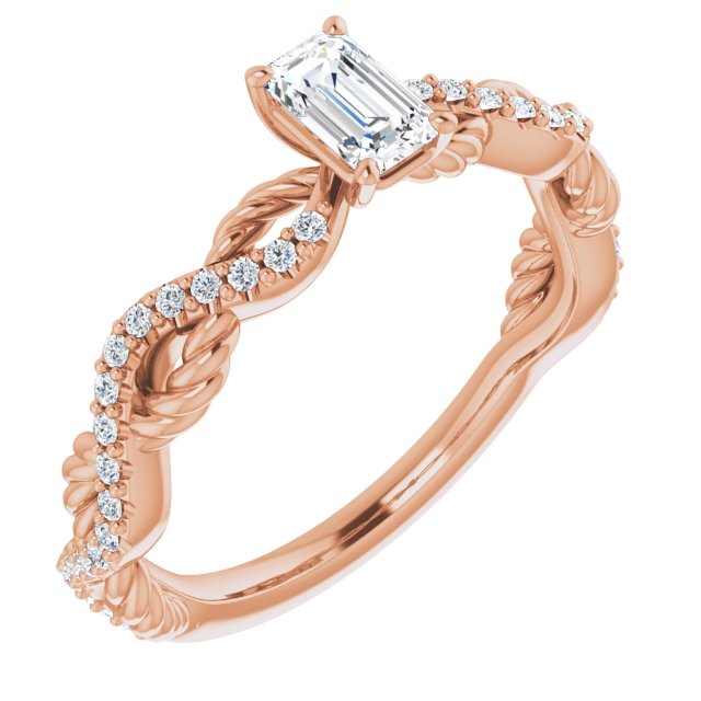 emerald-18K Rose gold