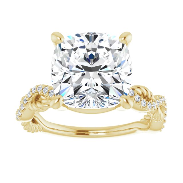 cushion-10K Yellow gold