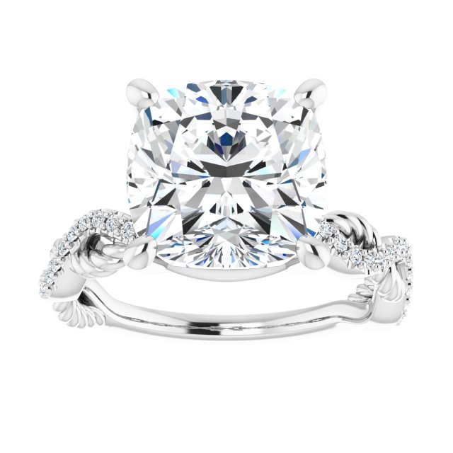 cushion-10K White gold