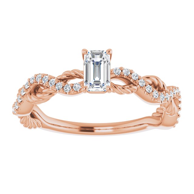 emerald-14K Rose gold