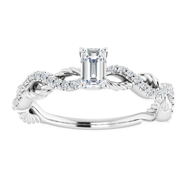 emerald-14K White gold
