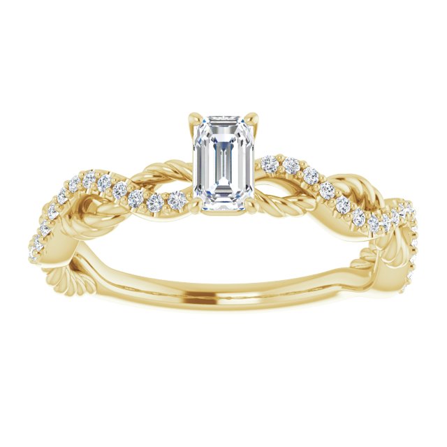 emerald-14K Yellow gold
